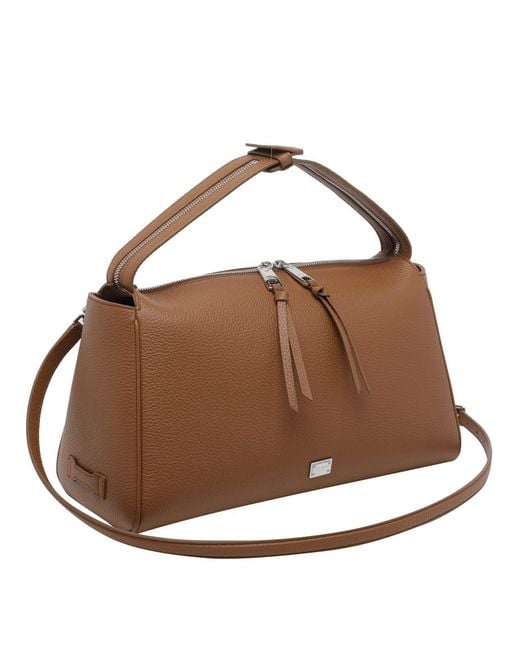 Dolce & Gabbana Brown Dolce & Gabbana Vittoria Calfskin Shoulder Bag for men