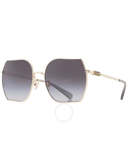 COACH Gray Gradient Irregular Sunglasses Hc7142 90058g 58