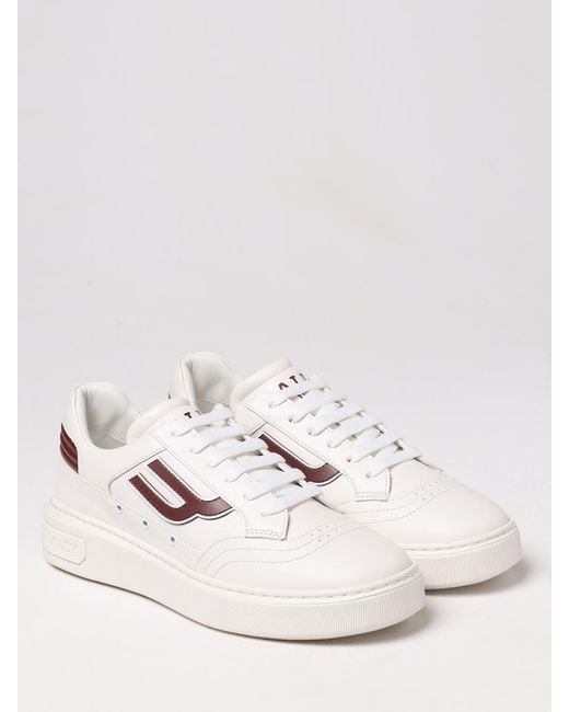 Bally White Triumph Low-Top Leather Sneakers, Brand Size 10 Us for men