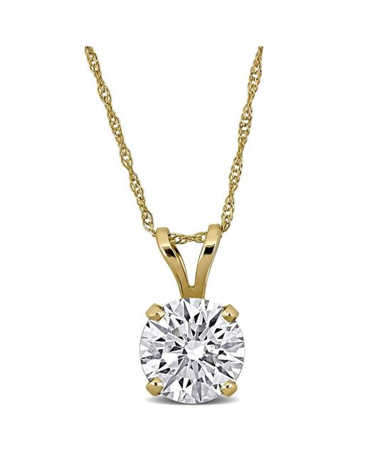 Created Forever Metallic 2Ct Tw Lab-Grown Diamond Solitaire Pendant With Chain
