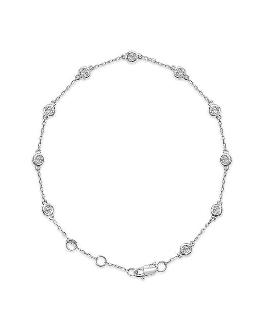 Haus of Brilliance Metallic 14K 1/2 Cttw Bezel Set Lab Grown Diamond Station Bracelet