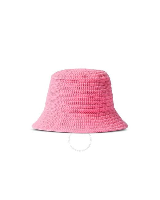 Burberry Pink Bubblegum Crochet Bucket Hat