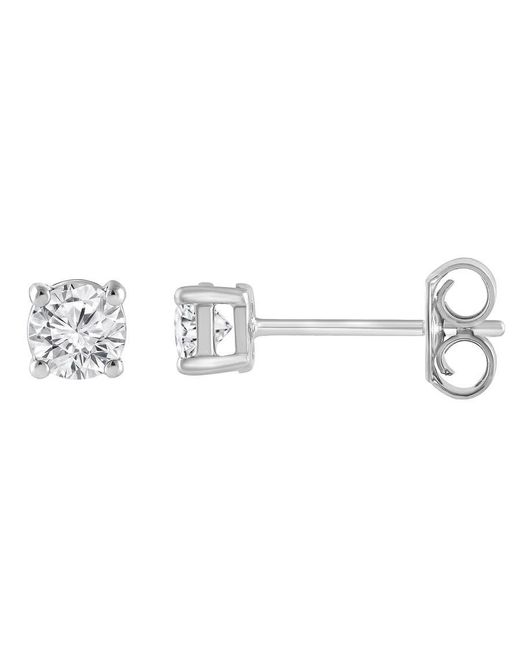 Brilliant Diamond Metallic 14Kt 0.50 Carat Lab Grown Diamond Stud Earrings For