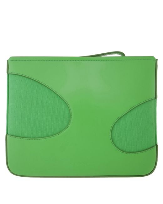 Ferragamo Green Cut-Out Detailing Clutch Bag for men