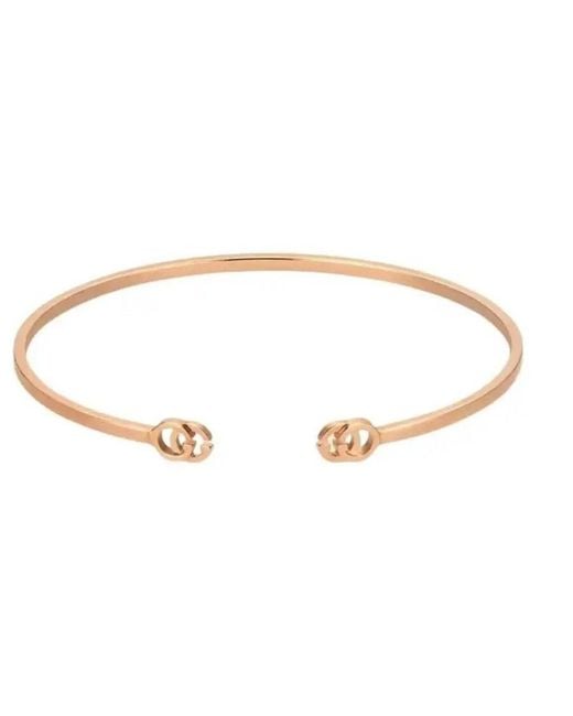 Gucci Metallic Gg Running Rose Cuff Bracelet