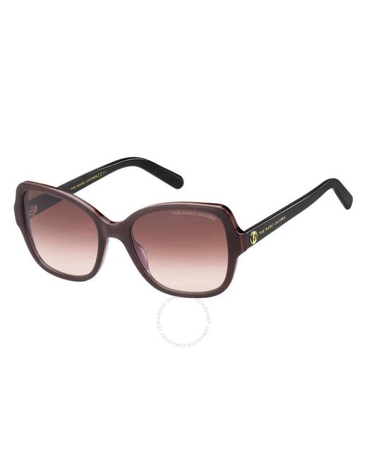 Marc Jacobs Multicolor Burgundy Shaded Butterfly Sunglasses Marc 555/s 07qy/3x 55