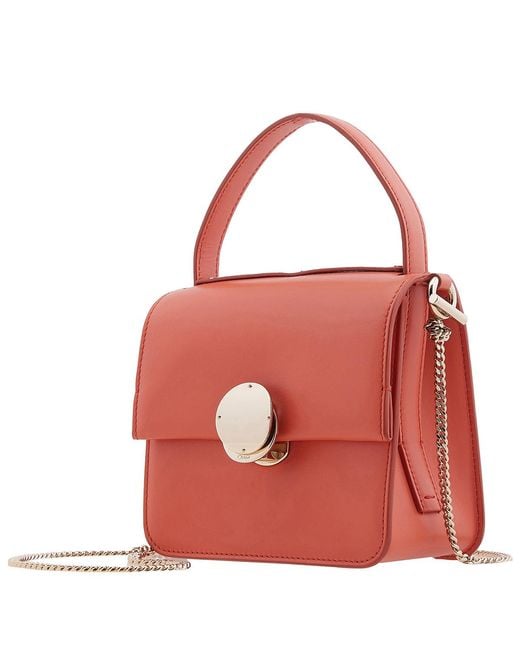 Chloé Red Penelope Small Leather Top Handle Bag