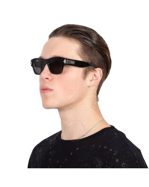 Dior Grey Square Sunglasses Blacksuit Xl S2u Dm40075u 01a 52 for men