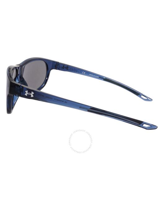 Under Armour Blue Silver Multilayer Oval Sunglasses