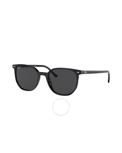 Ray-Ban Black Elliot Polarized Square Sunglasses Rb2197 901/48 54