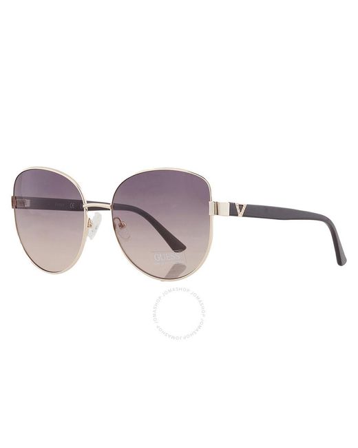 Guess Factory Purple Gradient Smoke Cat Eye Sunglasses Gf6172 32b 59