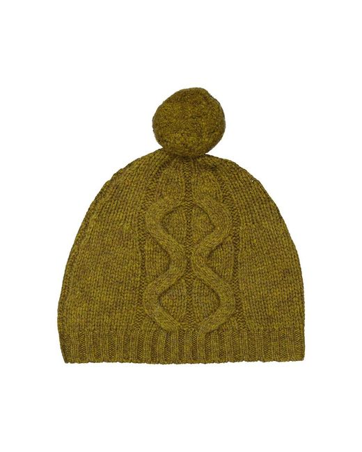 Bonpoint Green Kids Cable-knit Beanie