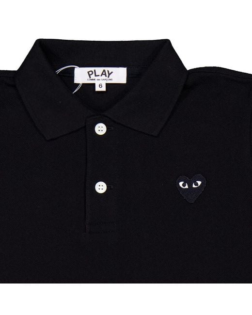 Comme des Garçons Blue Cdg Play Boys Heart Logo Polo Shirt for men