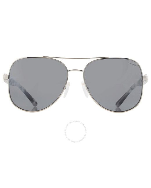 Michael Kors Silver Gray Gradient Square Sunglasses Mk112111538858