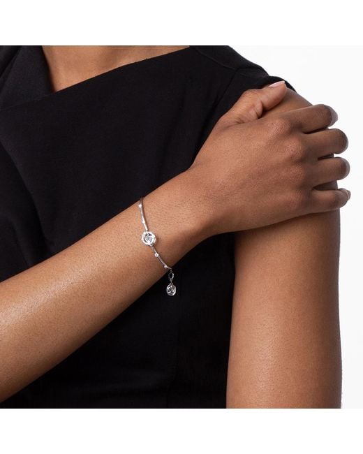 Swarovski White Constella Dancing Stone Bangle