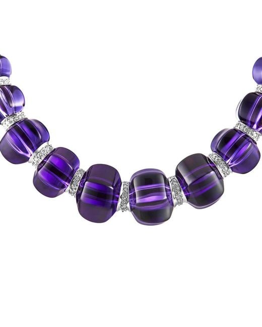 Baccarat Blue Sherazade Large Parma Necklace