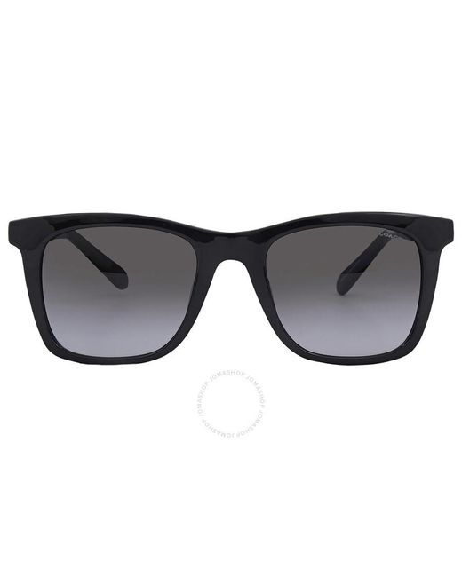 COACH Black Grey Gradient Square Sunglasses Hc8374u 50028g 51
