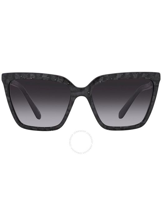 BVLGARI Black Grey Gradient Cat Eye Sunglasses