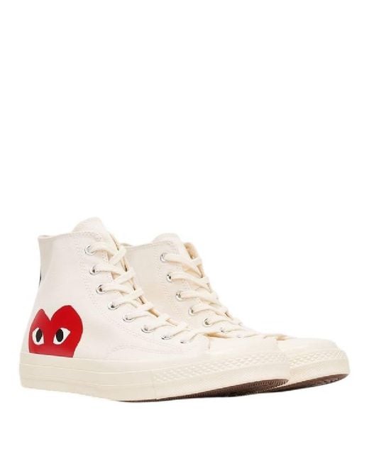 Comme des Garçons White X Converse Chuck High-Top Sneakers, Brand Size 6 Us for men