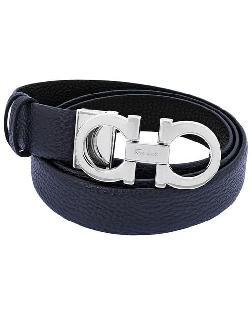 Ferragamo Black Salvatore Ladies Reversible And Adjustable Gancini Belt, Cm