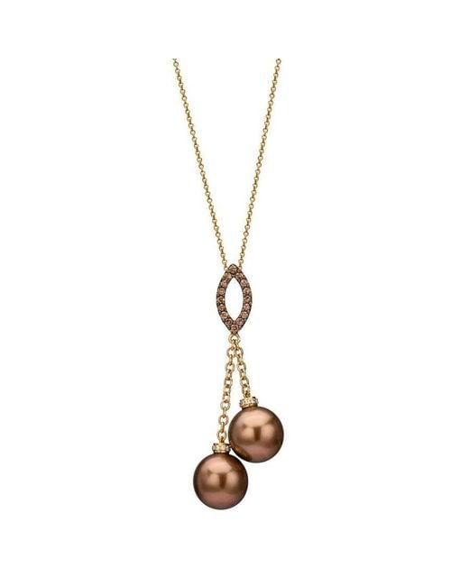 Le Vian Metallic Ladies Chocolate Pearls Necklaces Set