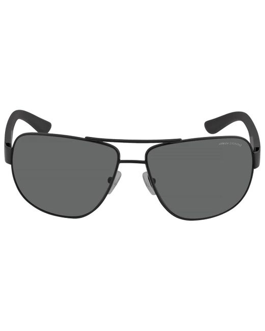 Armani Exchange Gray Polarized Grey Pilot Sunglasses for men