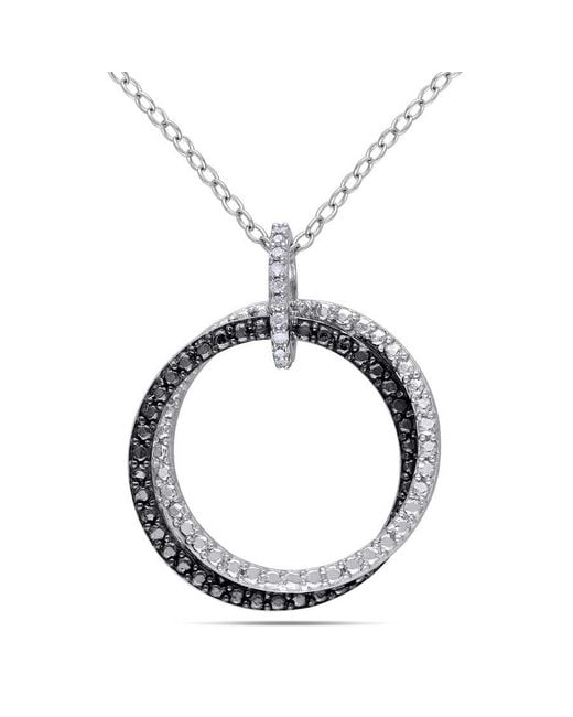 Amour Metallic Diamond Circle Pendant With Chain for men
