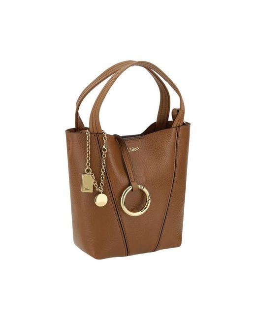 Chloé Brown Chlo Spin Shoulder Bag