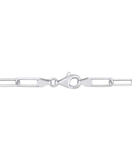Amour Metallic 5Mm Diamond Cut Paperclip Chain Necklace