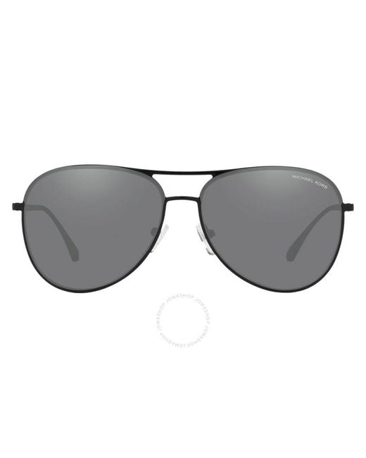 Michael Kors Dark Gray Mirrored Pilot Sunglasses Mk1089 10056g 59