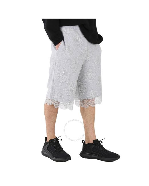 Burberry Gray Light Pebble Chantilly Drawcoard Shorts for men