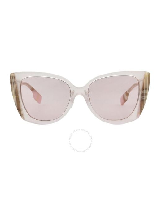 Burberry Pink Meryl Light Cat Eye Sunglasses Be4393f 4052/5 54