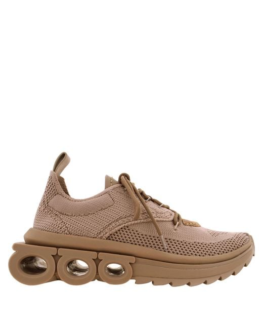Ferragamo Brown Ferragamo Nima Technical Knit Running Sneakers, Size 7
