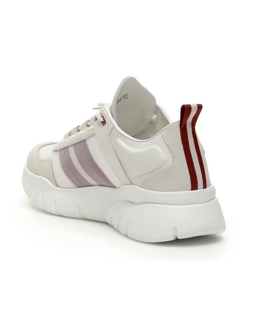 Bally White Brody Nabuk Calf Leather Sneaker, Brand Size 10 (Us for men