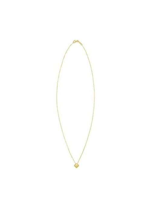 Tresorra Metallic 14K Puffed Mini Clover Pendant