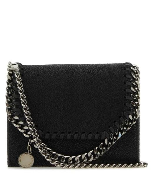 Stella McCartney Small Falabella Chain-Link Wallet in Black