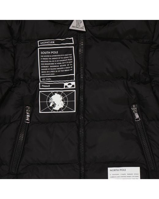 Moncler Black Boys Larm Printed Puffer Down Jacket