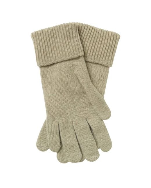 Burberry Green Ribbed Cuffs Cashmere Gloves for men
