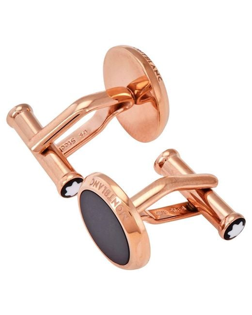 Montblanc Brown Meisterstuck Rose Pvd Cufflinks for men