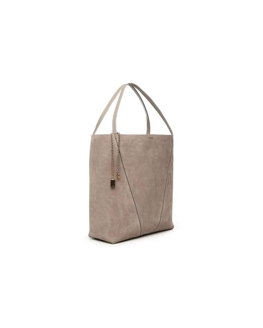 Chloé Natural Chlo Spin Large Tote Bag