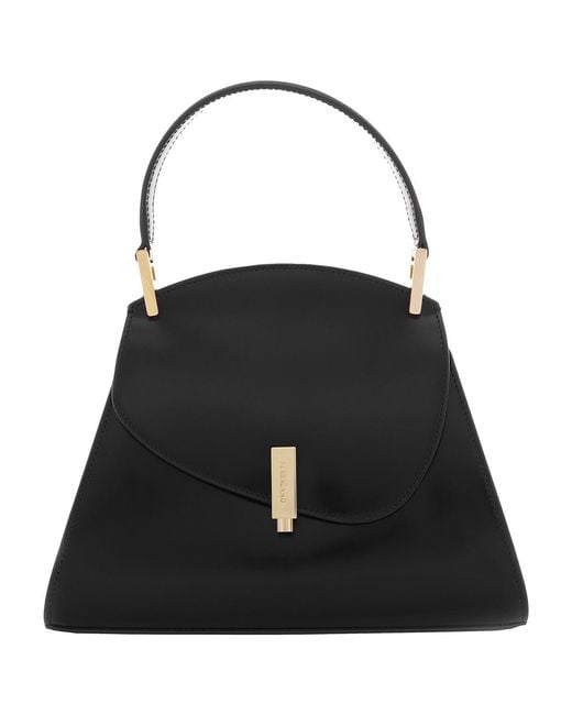 Ferragamo Black Prisma Asymmetrical Geometric Flap Small Handbag