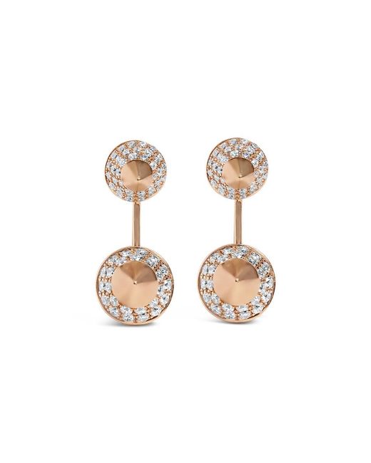 Haus of Brilliance Metallic 14K Rose 1.00 Cttw Diamond Double Cone Jacket Stud Earring (G-H Color, Si1-Si2 Clarity)