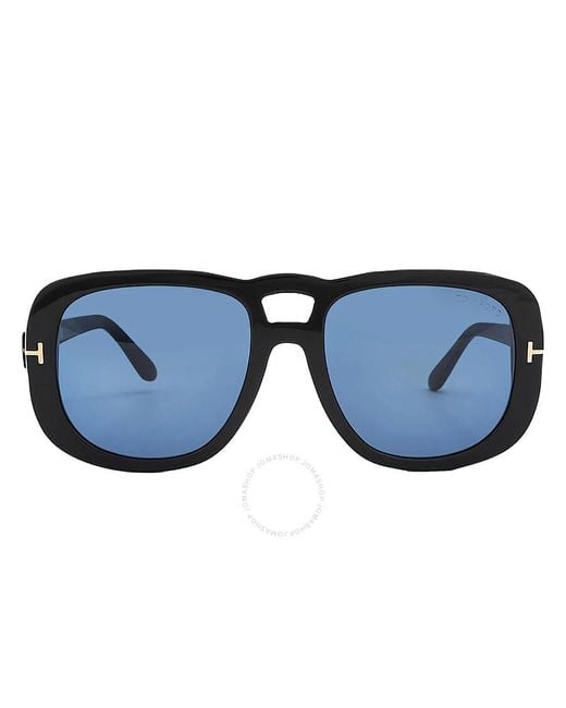 Tom Ford Billie Blue Pilot Sunglasses Ft1012 01v 56