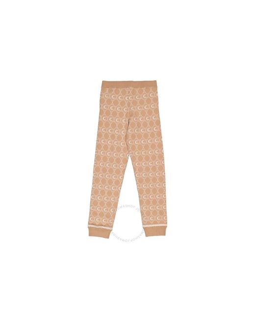 Chloé Natural Girls Knitted Logo joggers