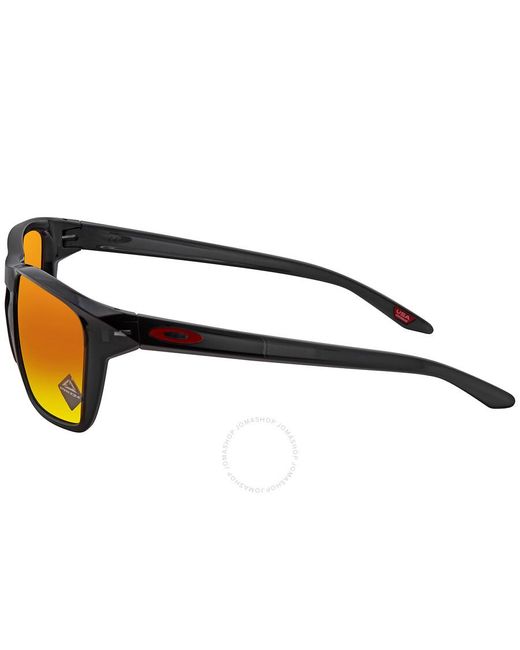 Oakley Brown Sylas Polarized Prizm Ruby/yellow Red Rectangular Sunglasses Oo9448 944805 for men