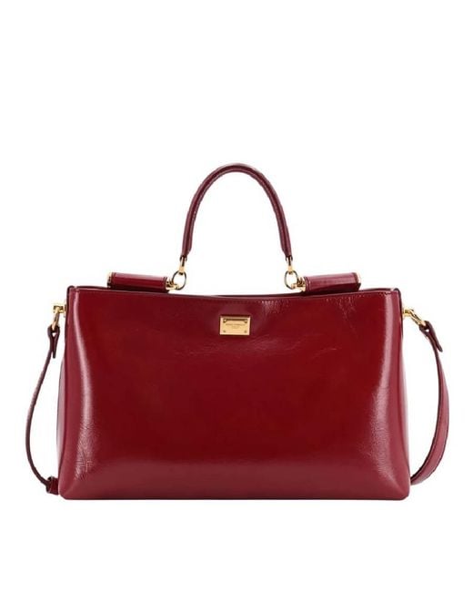 Dolce & Gabbana Red Vittoria Leather Handbag