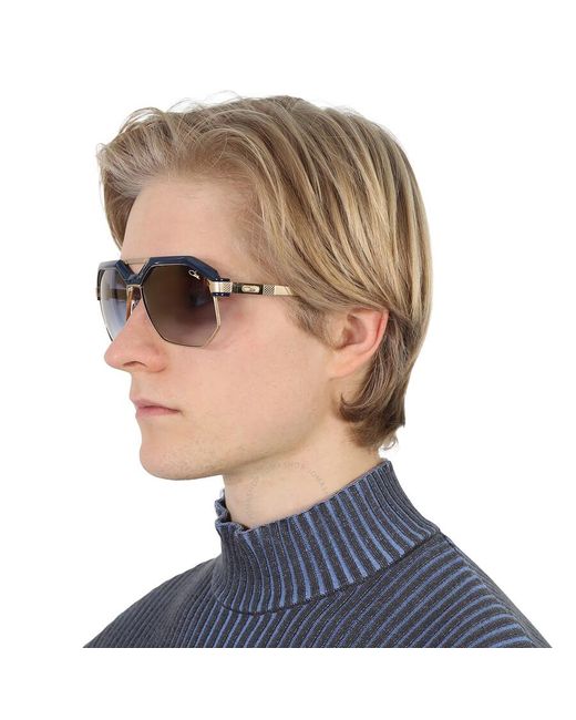 Cazal Gray Blue Gradient Navigator Sunglasses 9092 003 62