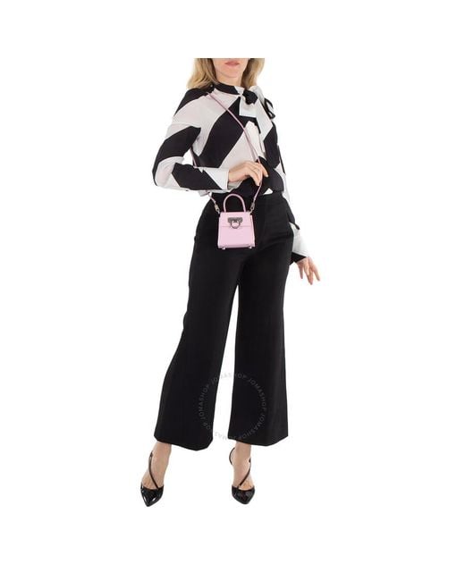Ferragamo Pink Ladies Micro Iconic Top Handle Bag