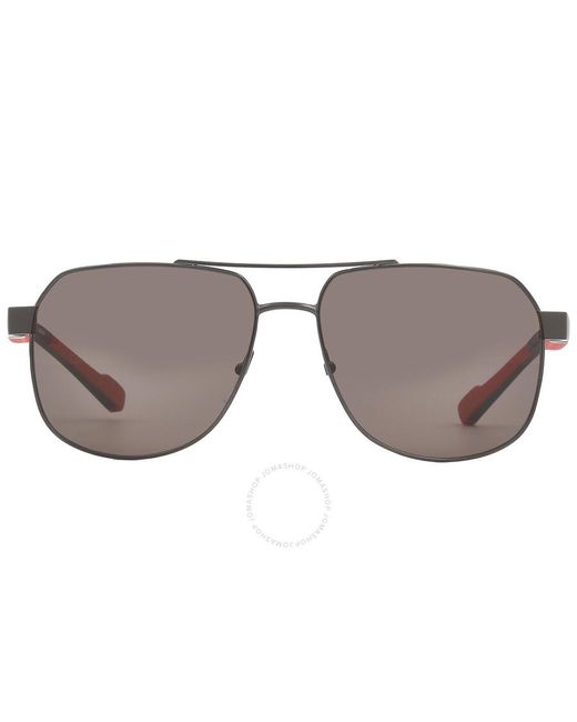 Calvin Klein Gray Dark Brown Navigator Sunglasses Ck23103s 009 57 for men