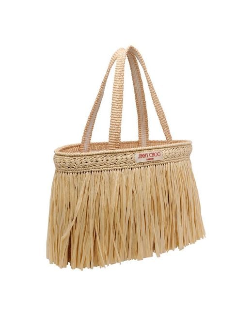 Jimmy Choo Metallic Bags Raffia